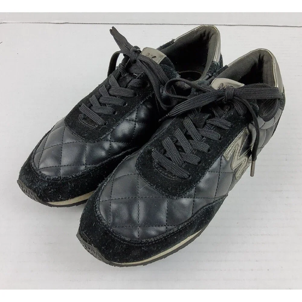 Michael Kors MK Women’s Quilted Leather Suede Sneakers Size 9M
